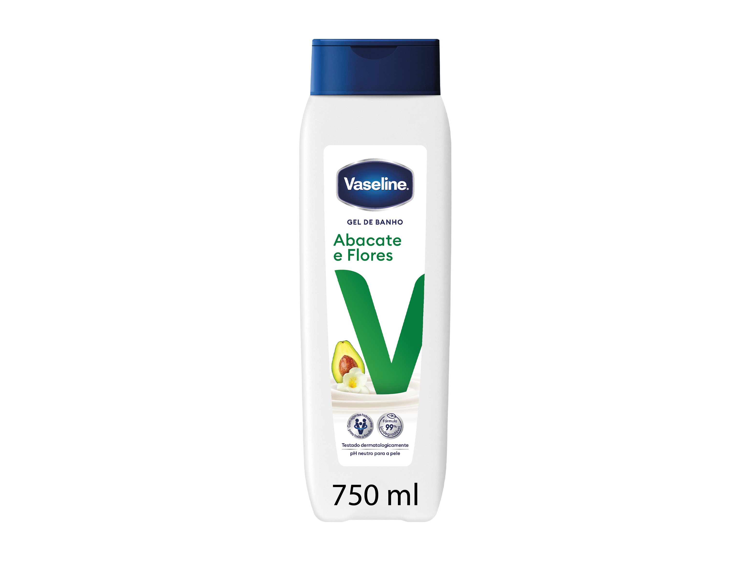 Gel Banho Vaseline Abacate E Flores 750ml