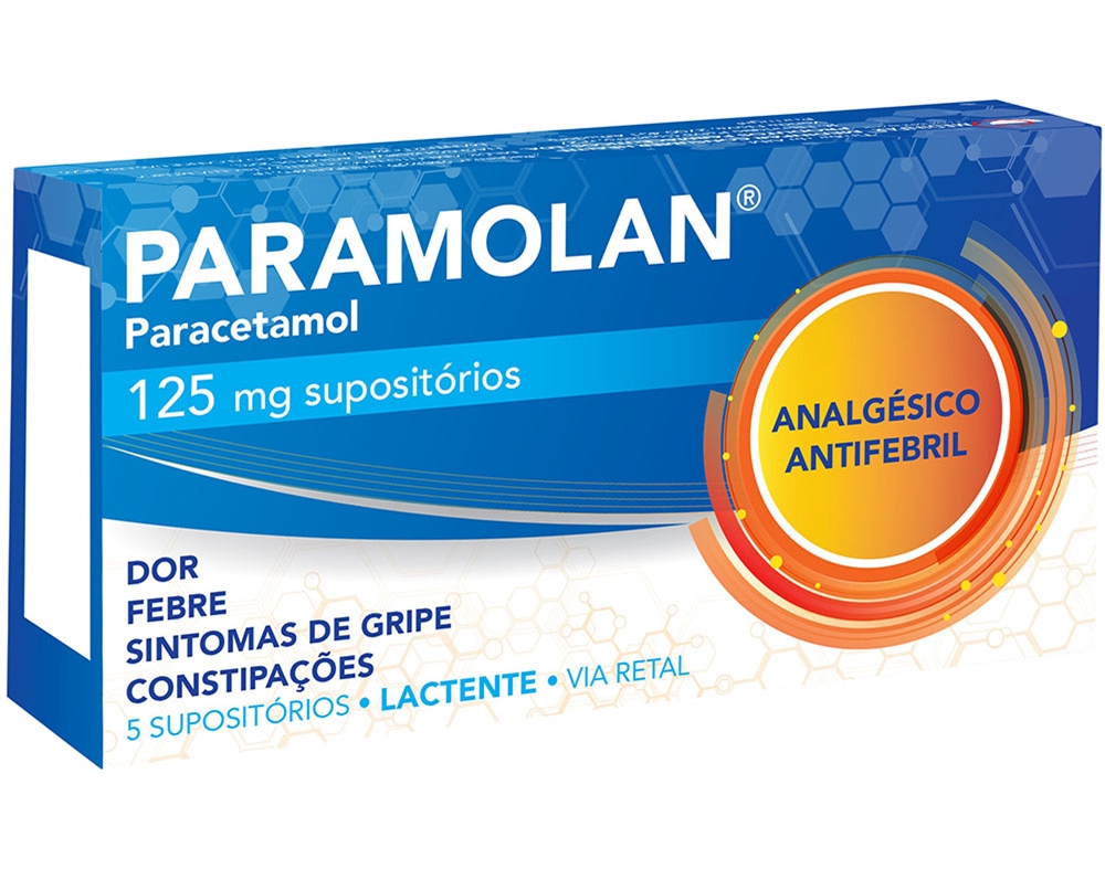 Supositórios Paramolan Paracetamol 125mg 5un