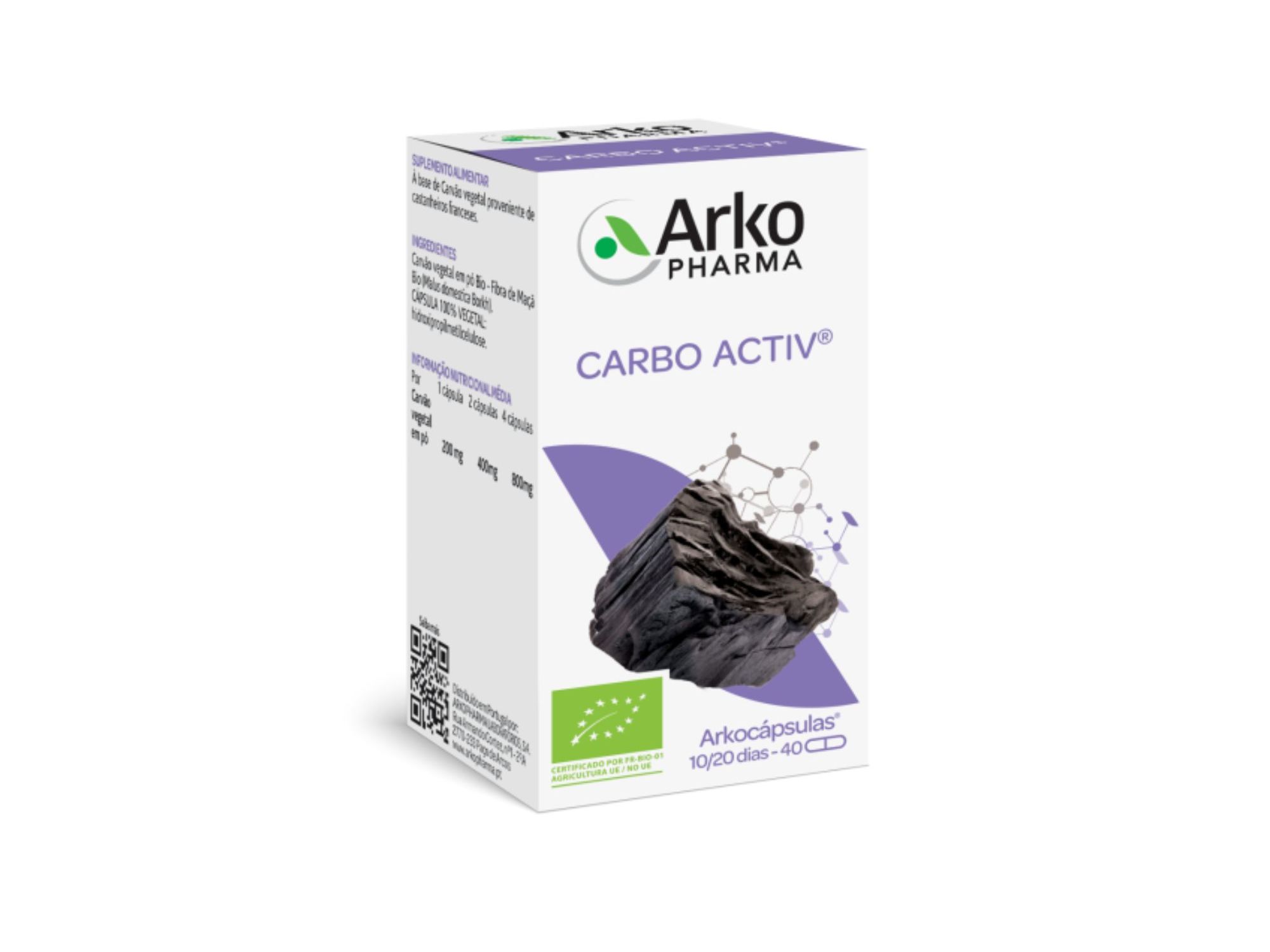 Suplemento Arkocapsulas Carbo Activ Bio 40caps