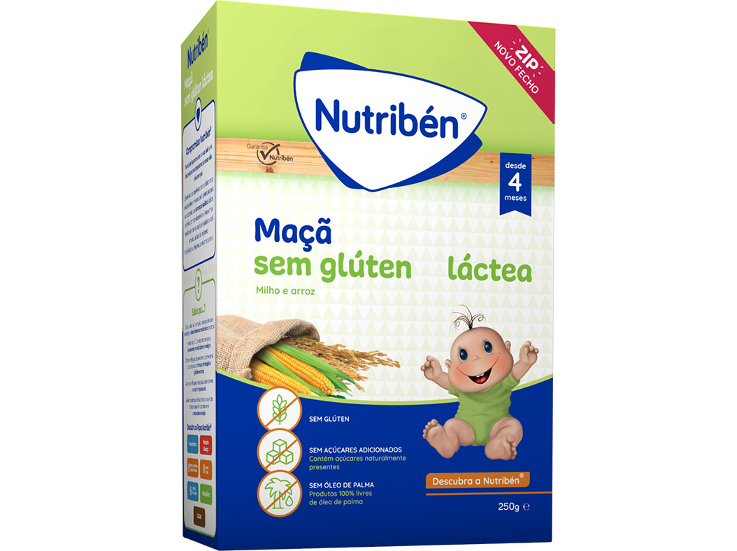 Papa Láctea S/ Gluten Nutribem Maça 600g