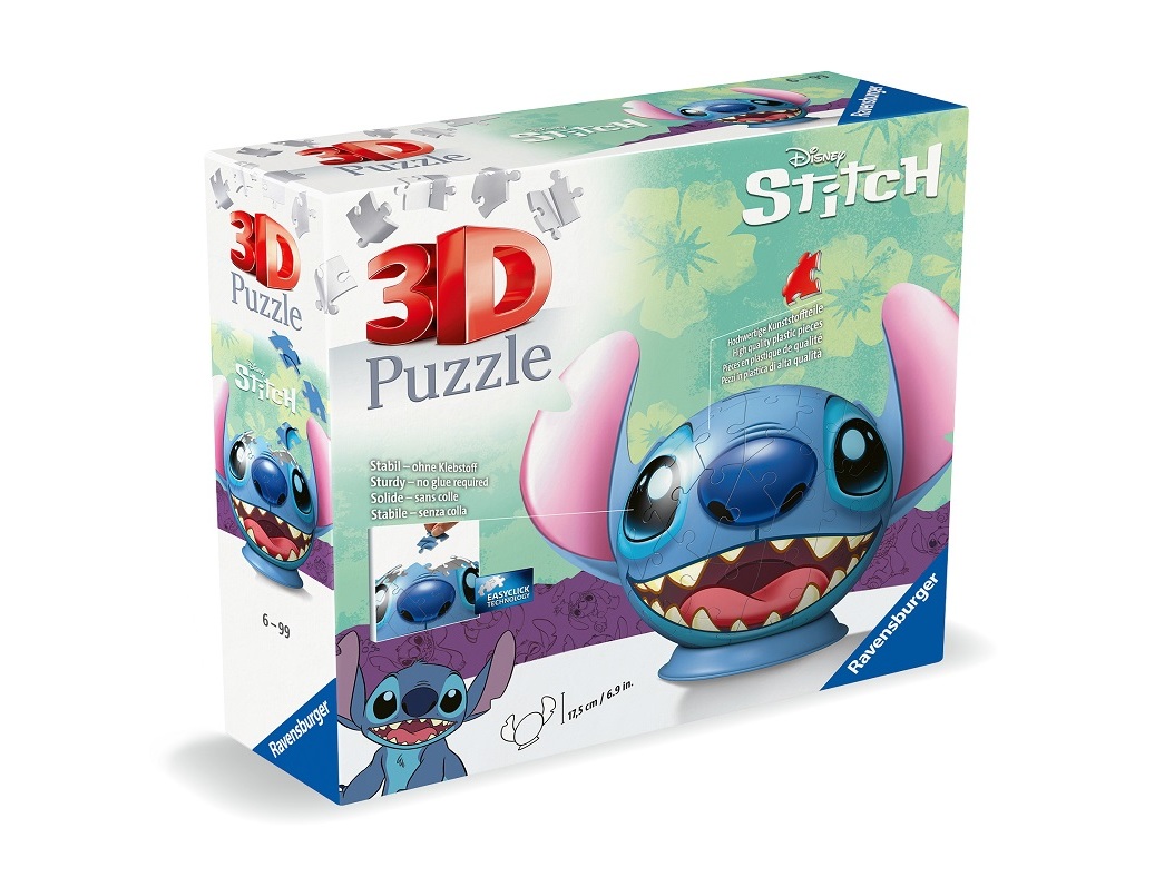 Puzzle 3d Stitch Ravensburger Disney 72 Peças