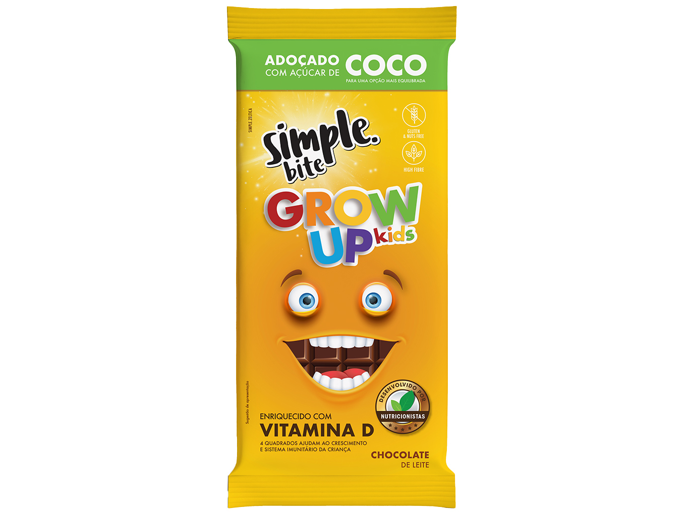 Chocolate De Leite Simple Grow Up Kids 100 G