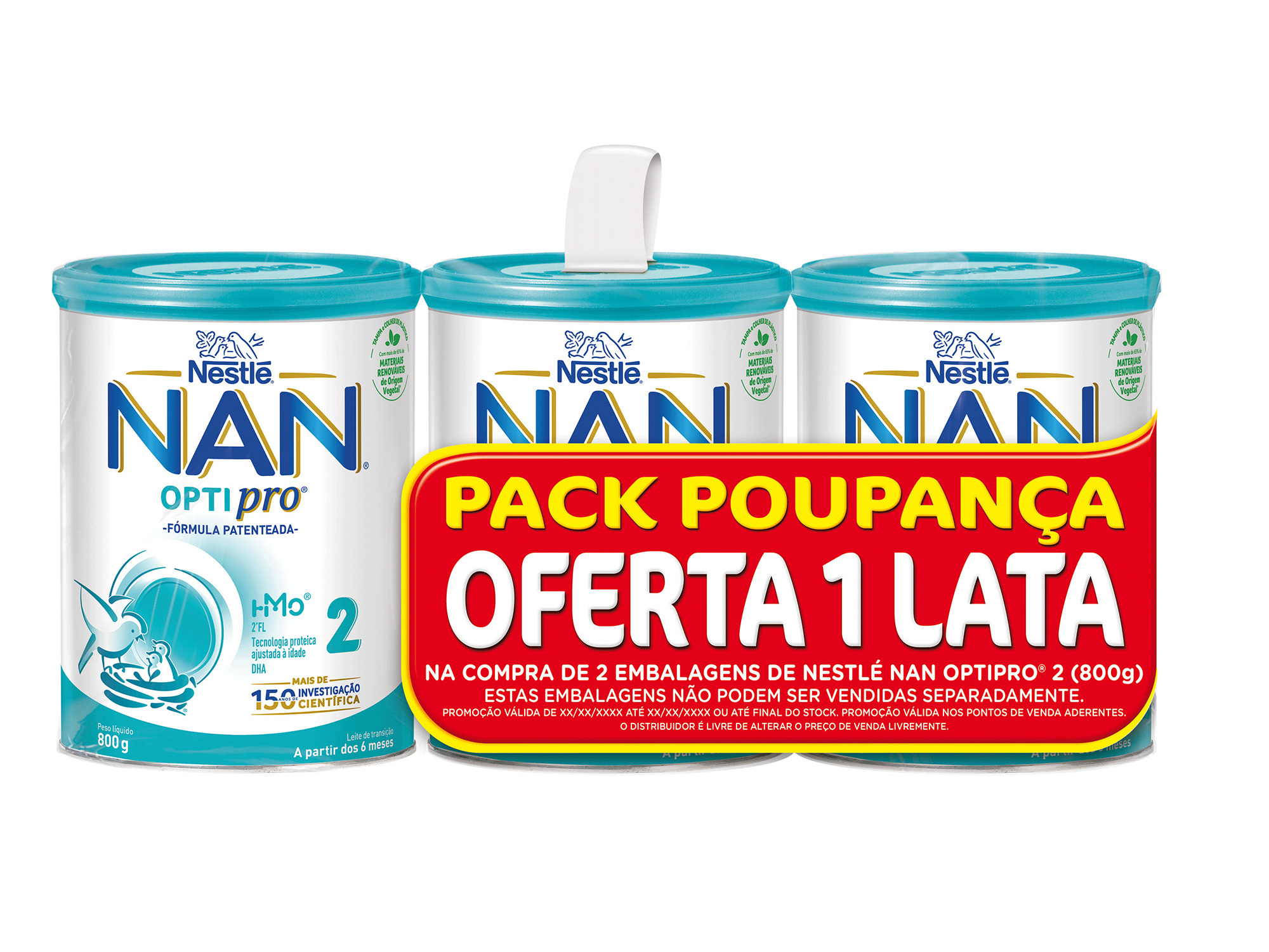 Leite Nan 2 Pack 3x800 G Leve 3 Pague 2