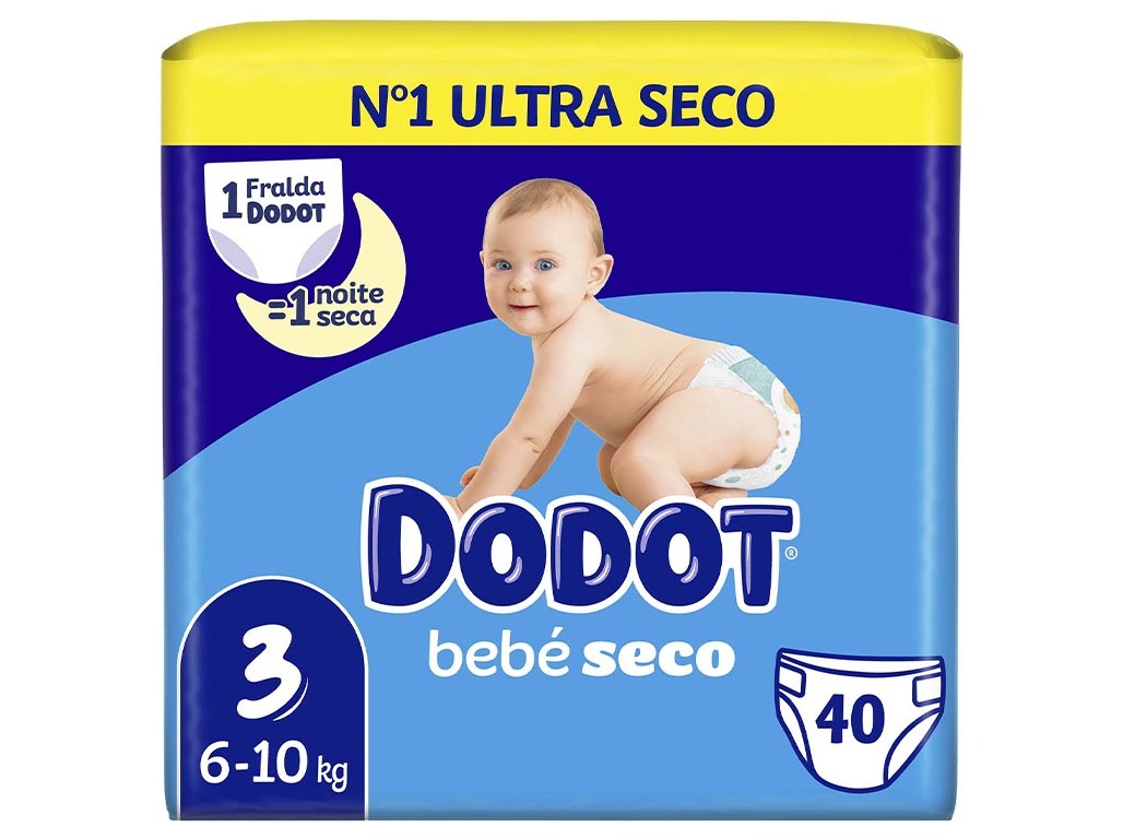 Fraldas Dodot Azul Bebe Seco T3 6-10kg 40un