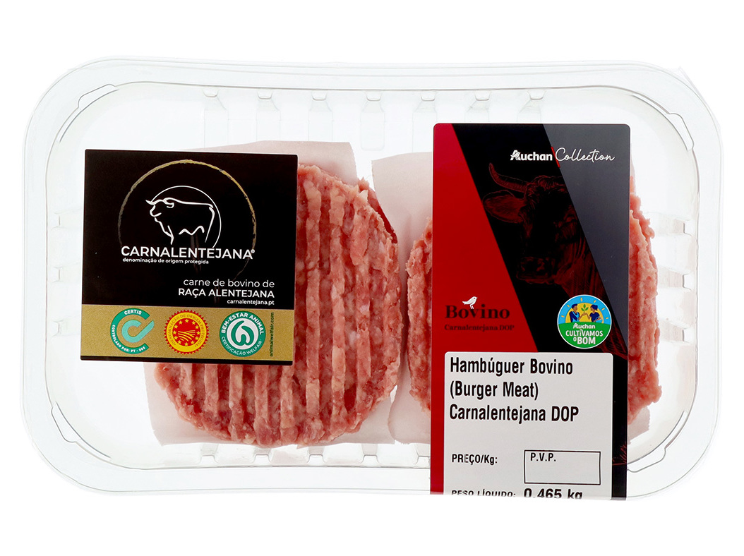 Hamburguer De Bovino Vida Auchan 4 Un 465 G