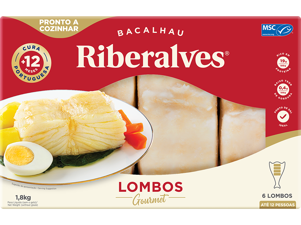 Bacalhau Riberalves Lombos 12m Cura Msc Edição Especial 1 8kg