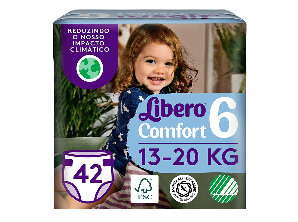 Fraldas Libero Comfort T6 12-20kg 42 Un