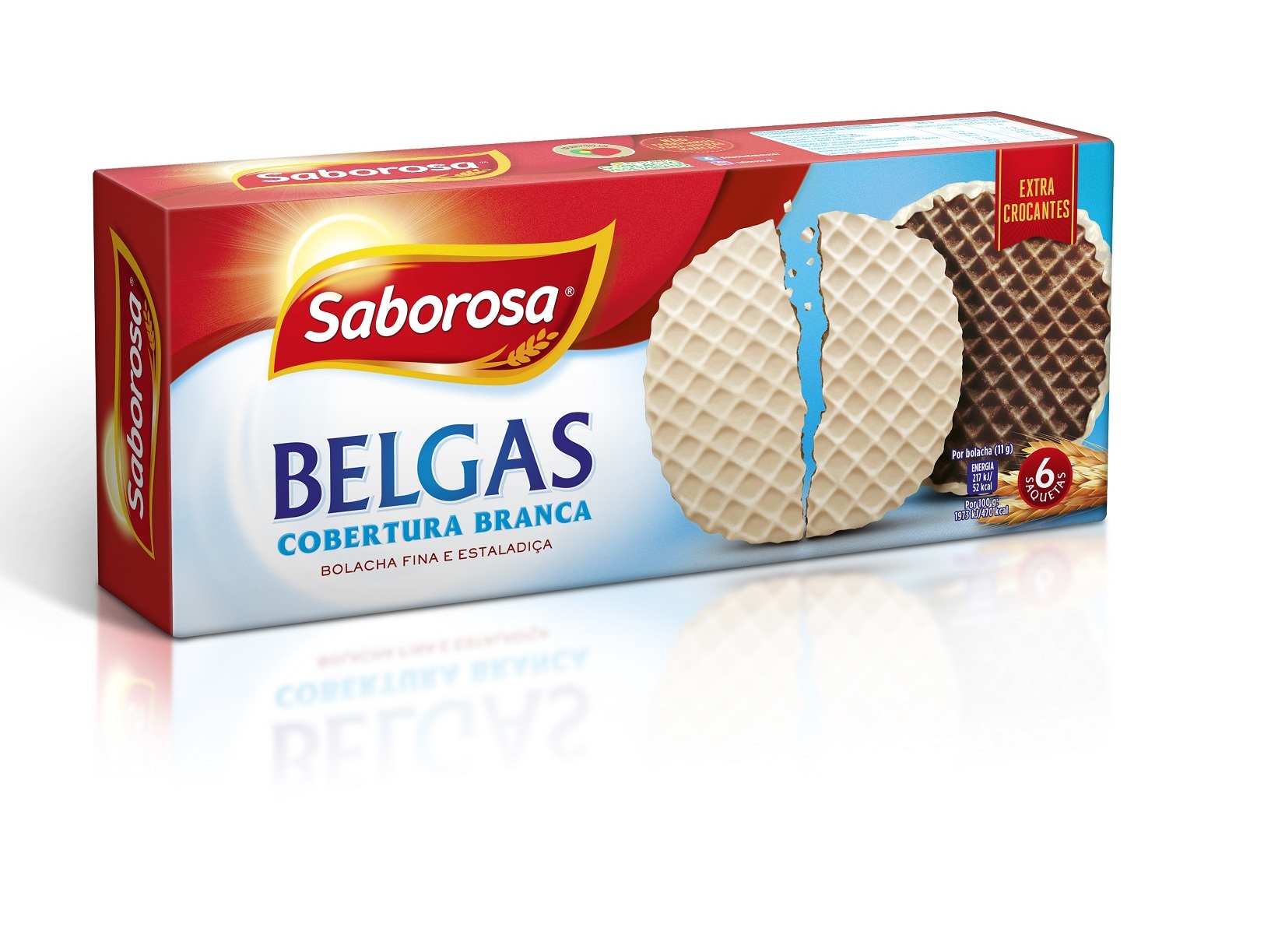 Bolachas Saborosa Belgas Cobertura Branca 198g