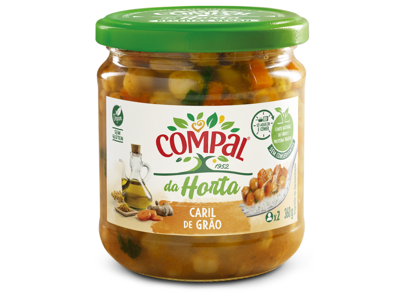 Ref Prontas Veget/vegan Compal Caril Grão 360gr