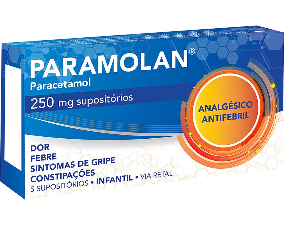 Supositórios Paramolan Paracetamol 250mg 5un