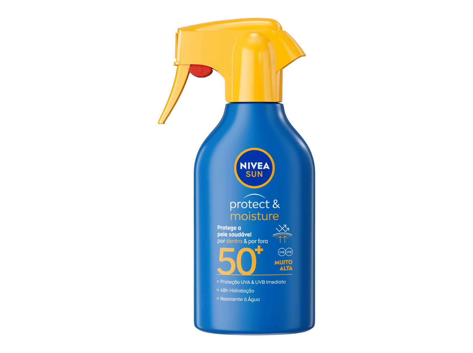 Protetor Solar Spray Familiar Resistente À Água Fp50+ Protect & Moisture Nivea Sun 270 Ml