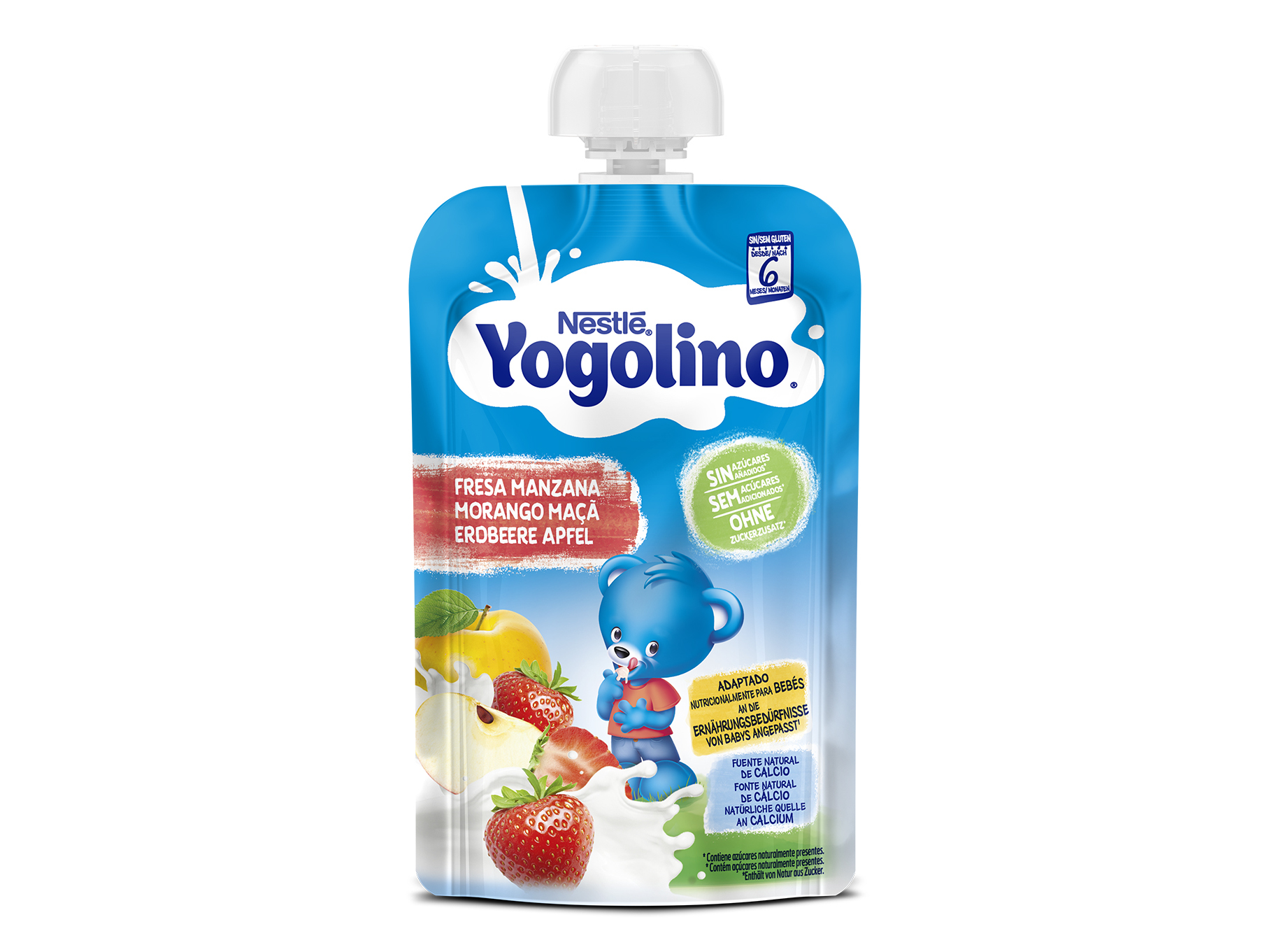 YOGOLINO SABOR MANZANA Y FRESA POUCHE 100 GR