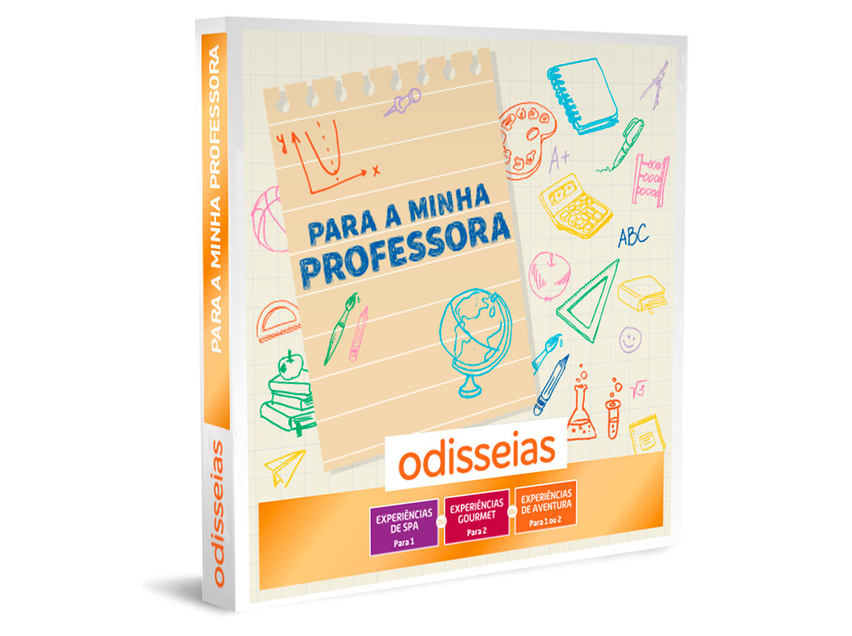 Odisseias Pack Presente - Para A Minha Professora ' ' 1 Experiência De Spa Gourmet Ou Aventura Para 1