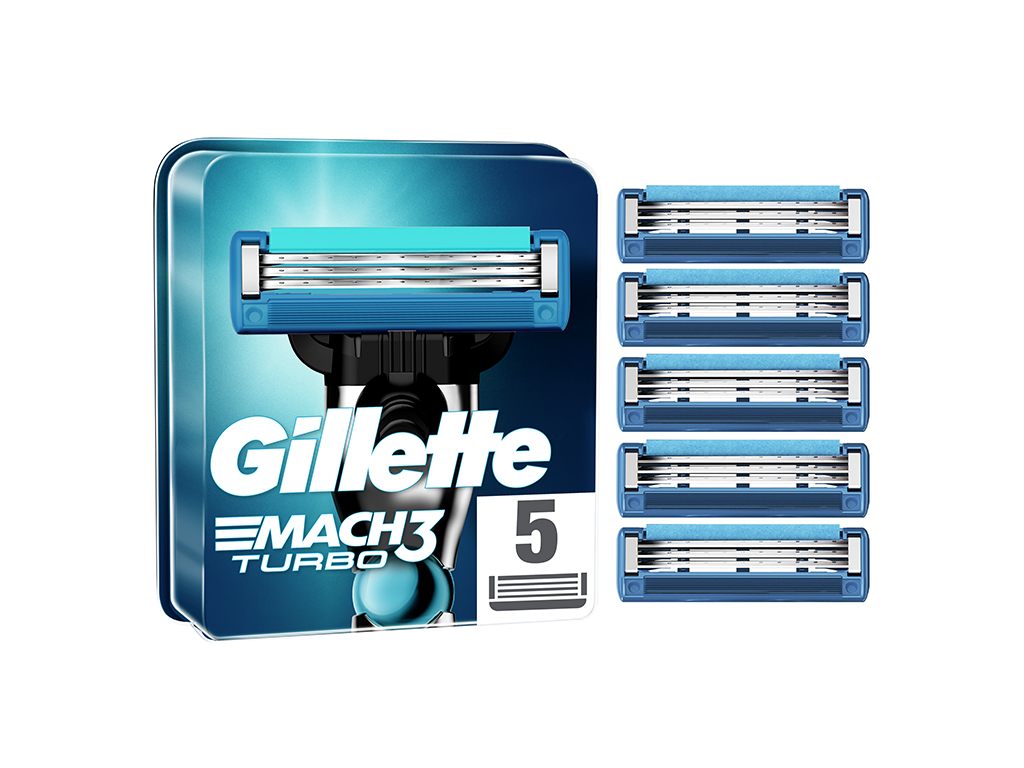 Recarga De Lâminas Mach3 Turbo Gillette 5 Un