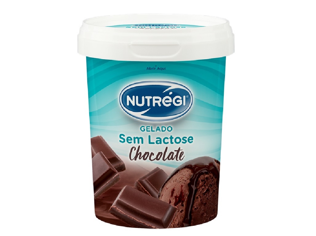 Gelado S/lactose Nutrégi Chocolate 500 Ml