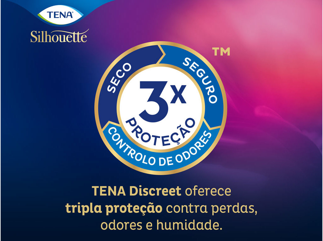 TENA Silhouette Pensos Incontinência Mulher Preto Mini Noir 18 un, INCONTINENCIA