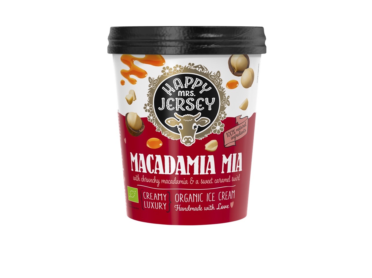 Gelado Happy Mrs Jersey Macadamia Caramel Bio 500ml