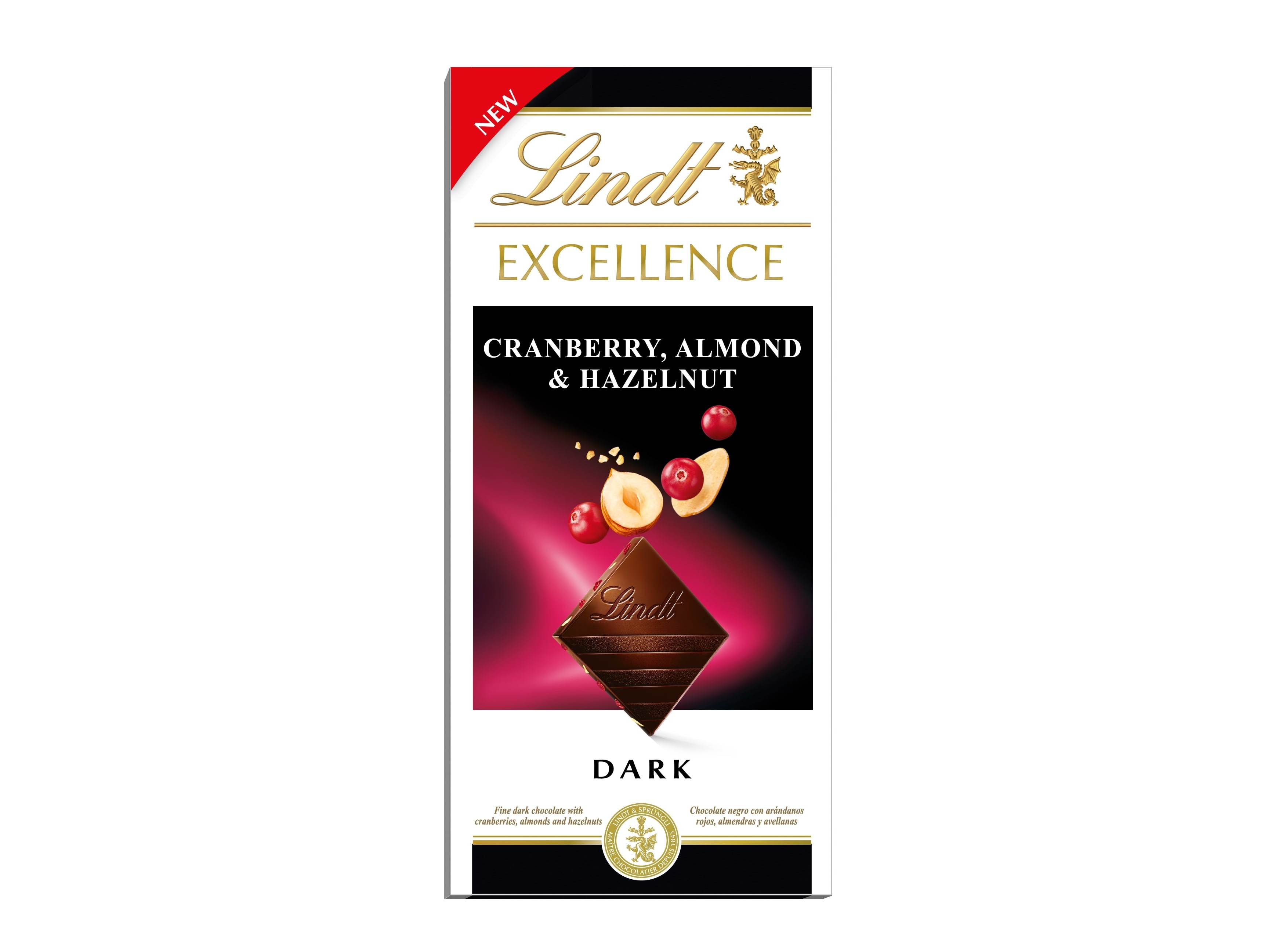 Tablete Lindt Excellence Arandos E Avelã 100g