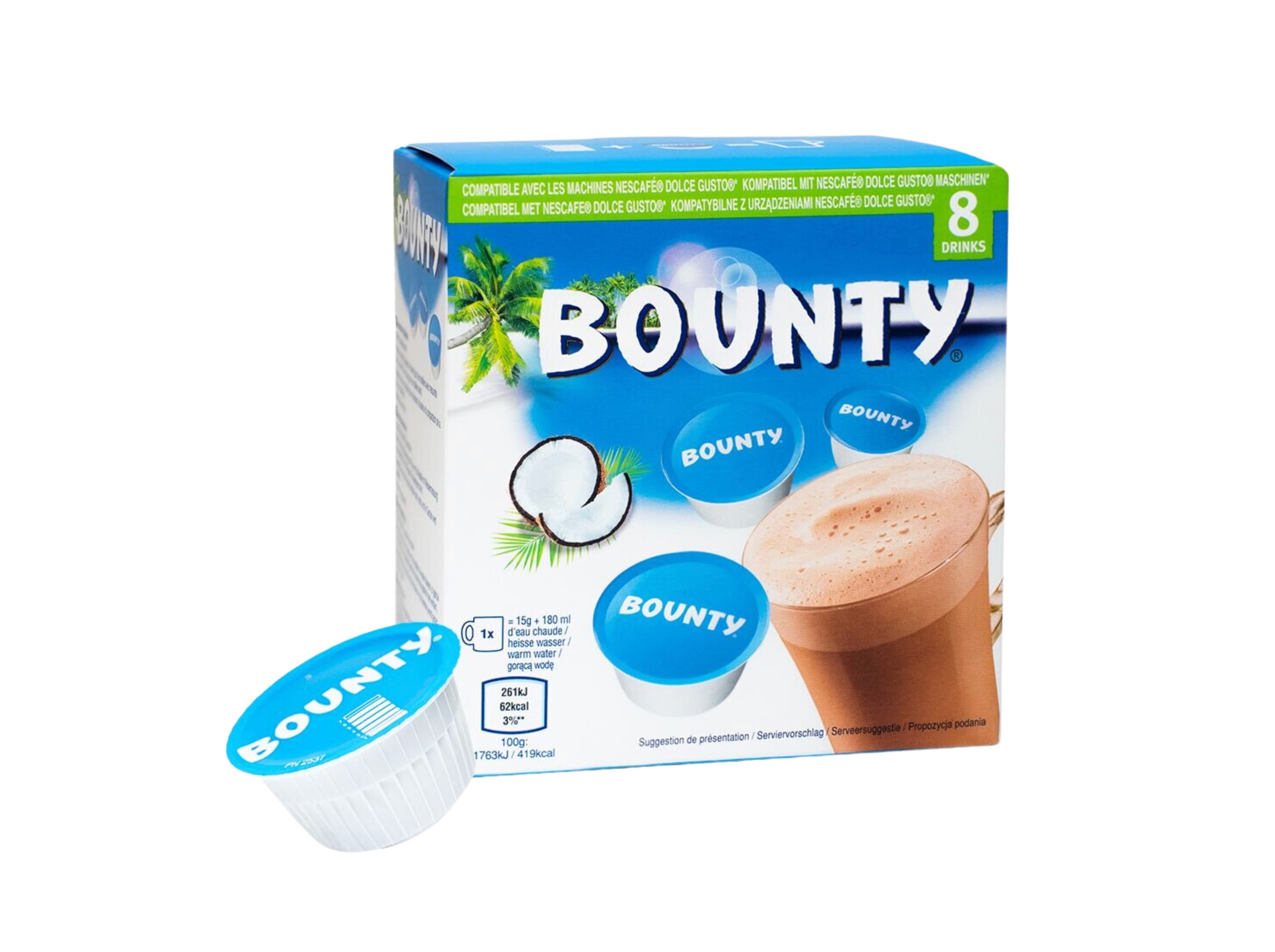 Cápsulas Comp Sist Dg Bounty Achocolatado 8 Un