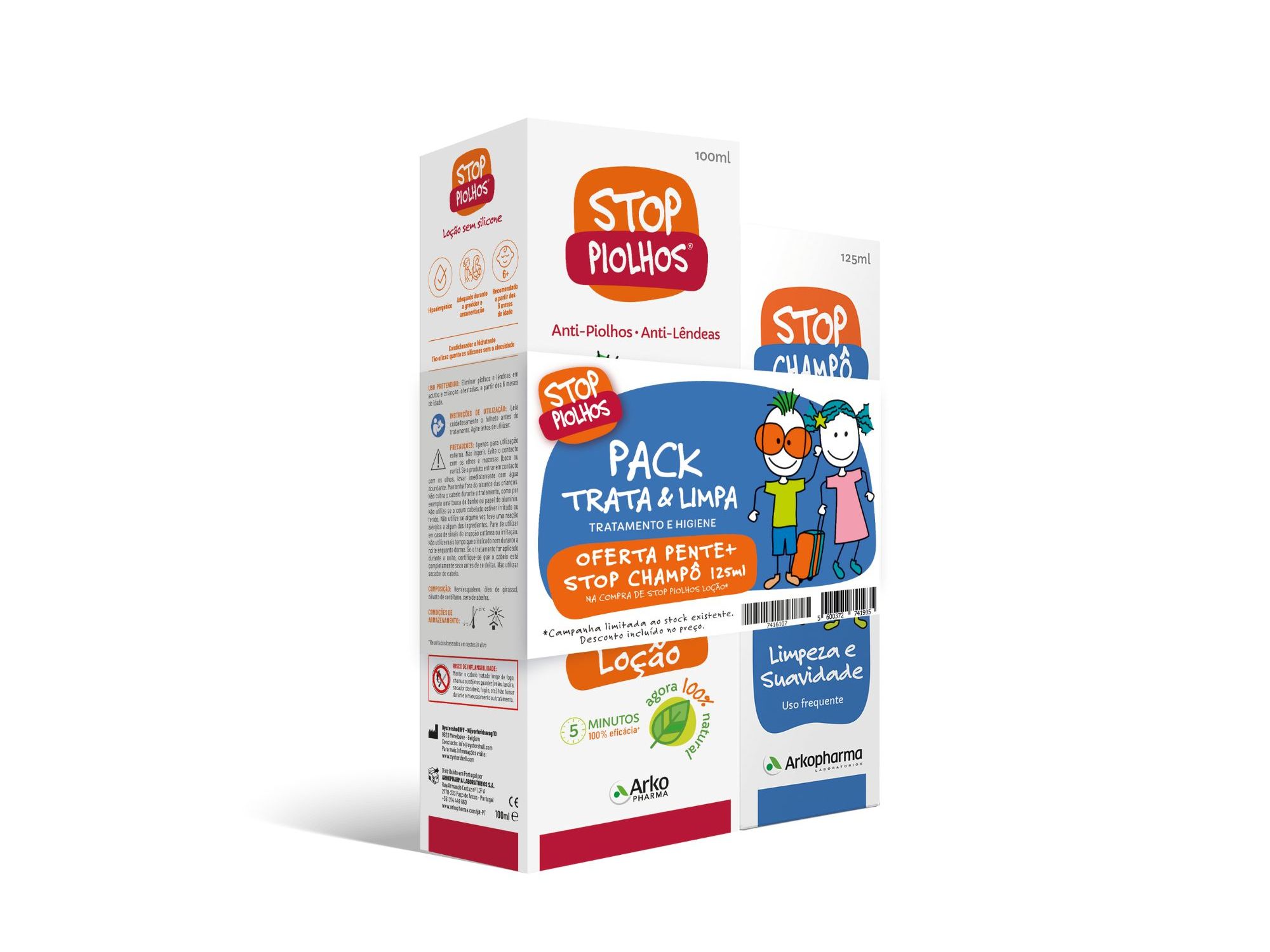 Pack Stop Piolhos Trata E Limpa 100+125ml