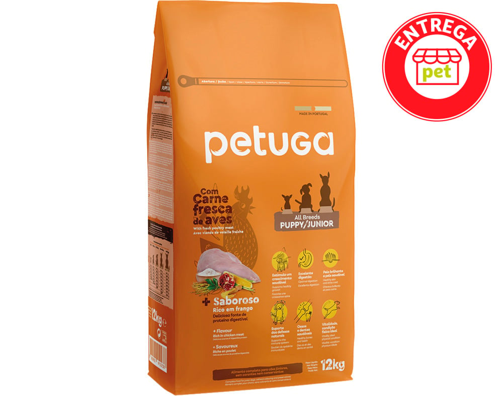 Ração Cão Junior Petuga Aves 12kg