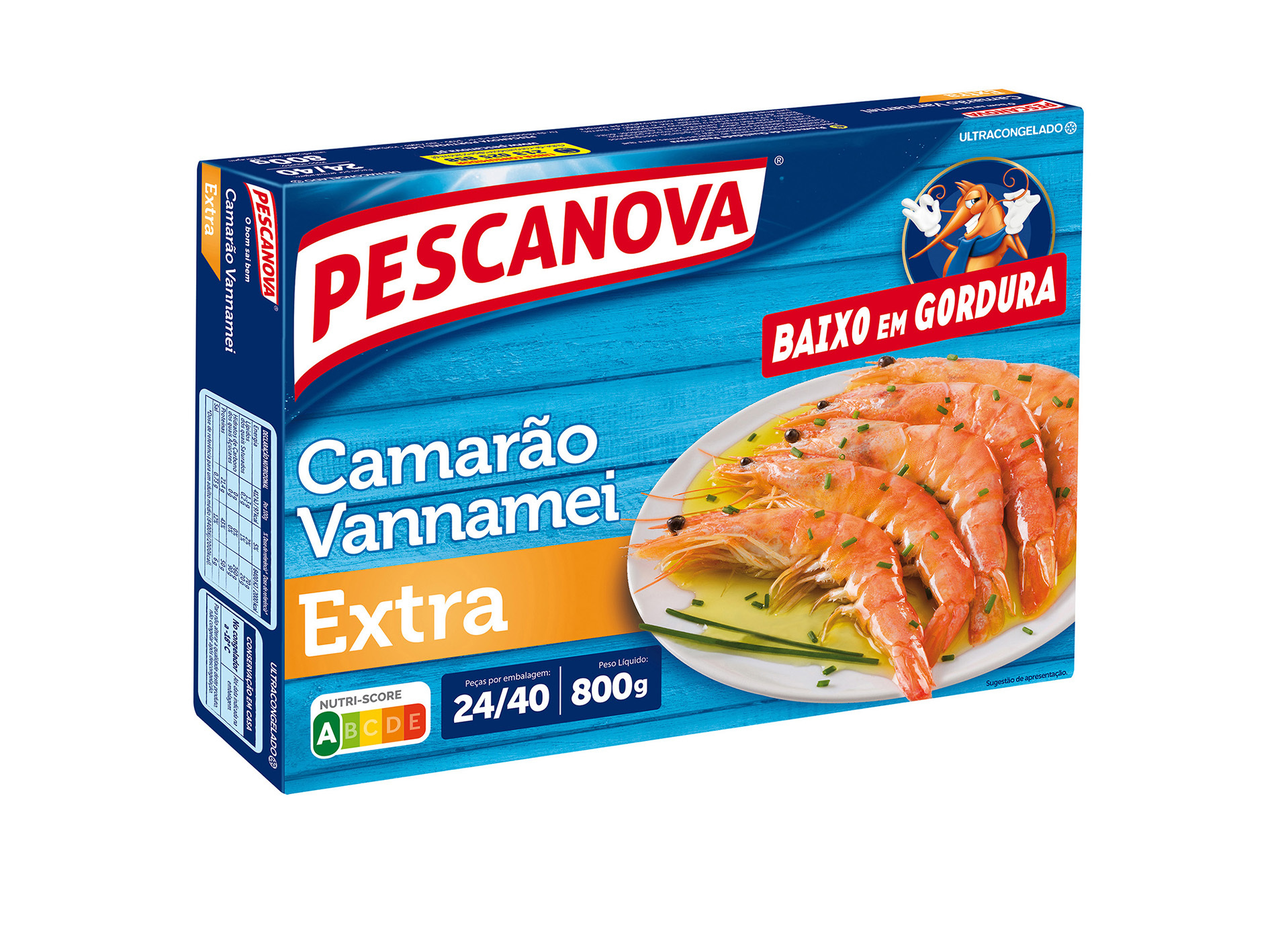 Camarão Pescanova Vannamei Extra 24-40 800g