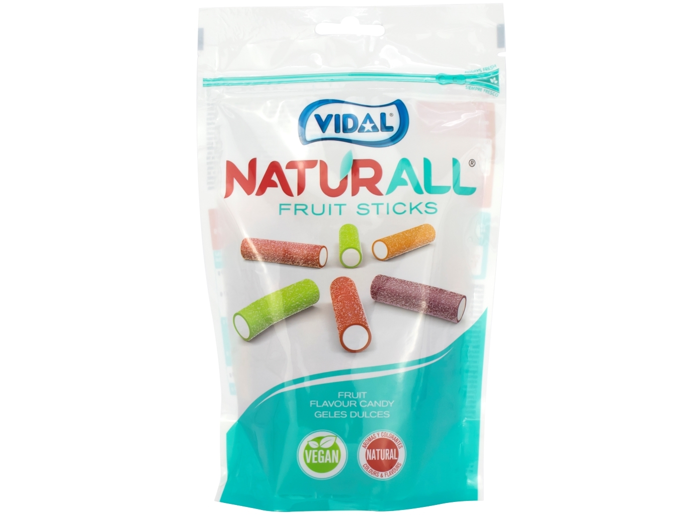 Gomas Vidal Naturall Tubos Mix Frutas 180g