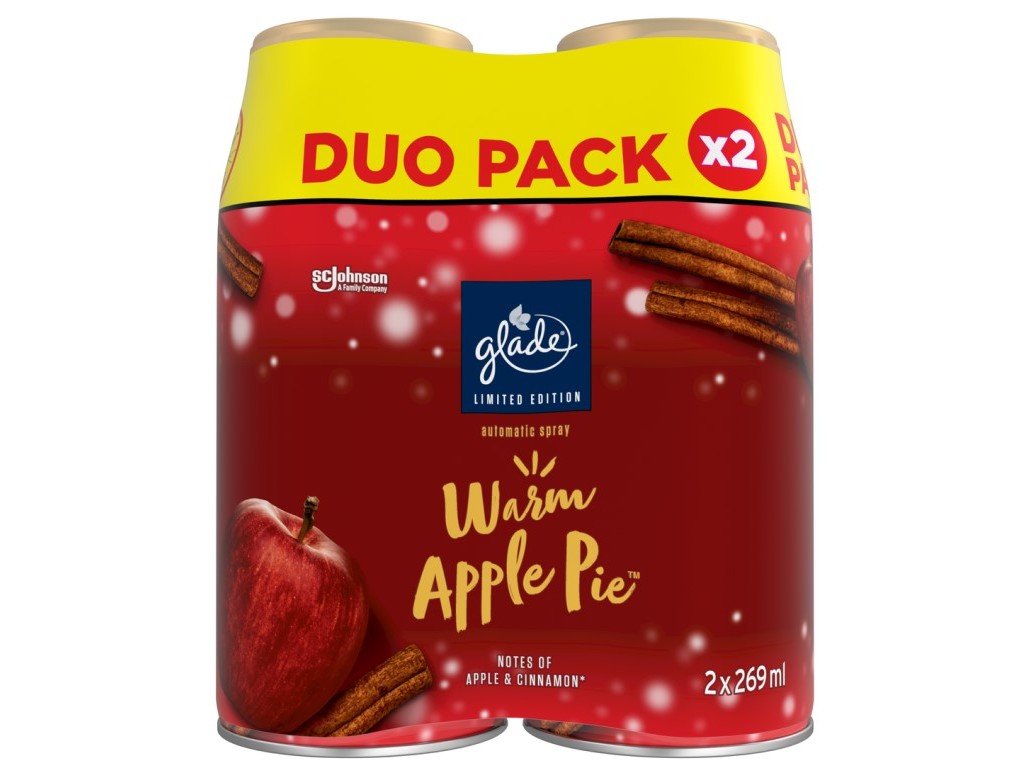 Ambientador Automatic Glade Recarga Dupla Warm Apple 2x269ml