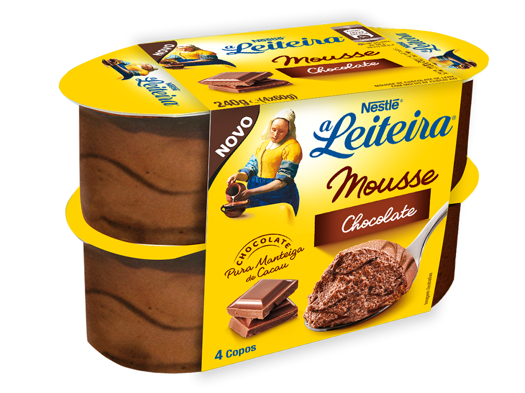 Sobremesa A Leiteira Mousse Chocolate Leite 4x60g