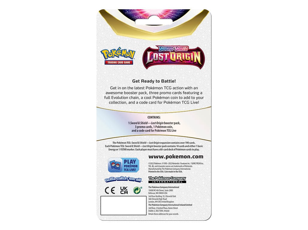 Cartas Pokémon Lost Origin Pack 3 X 10 Unidades Modelos Sortidos