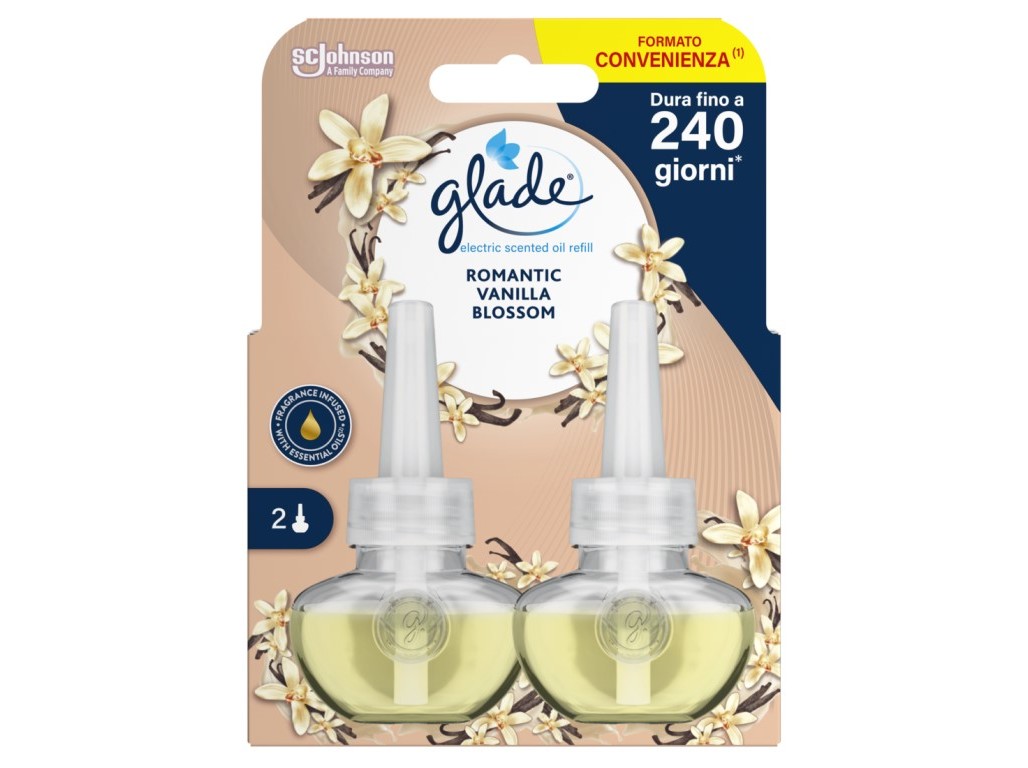 Ambientador Glade Eléctrico Recarga Dupla Vanilla 2x20ml