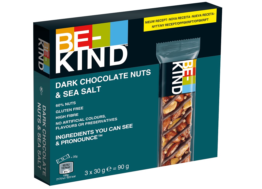 Barras Be-kind Chocolate Negro E Sal Marinho 3x30g