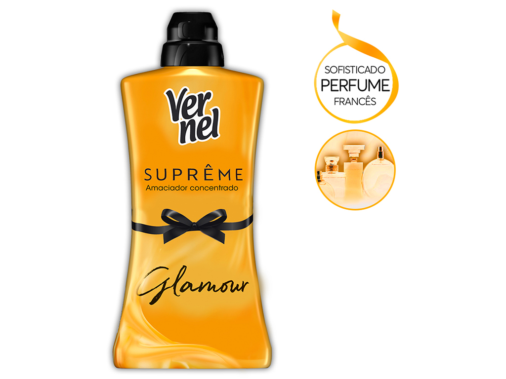 Amaciador Vernel Concentrado Supreme Glamour 52 Doses