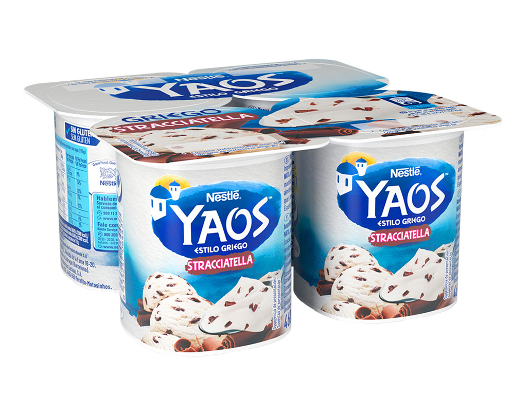 Iogurte Grego Yaos Stracciatella 4x115g