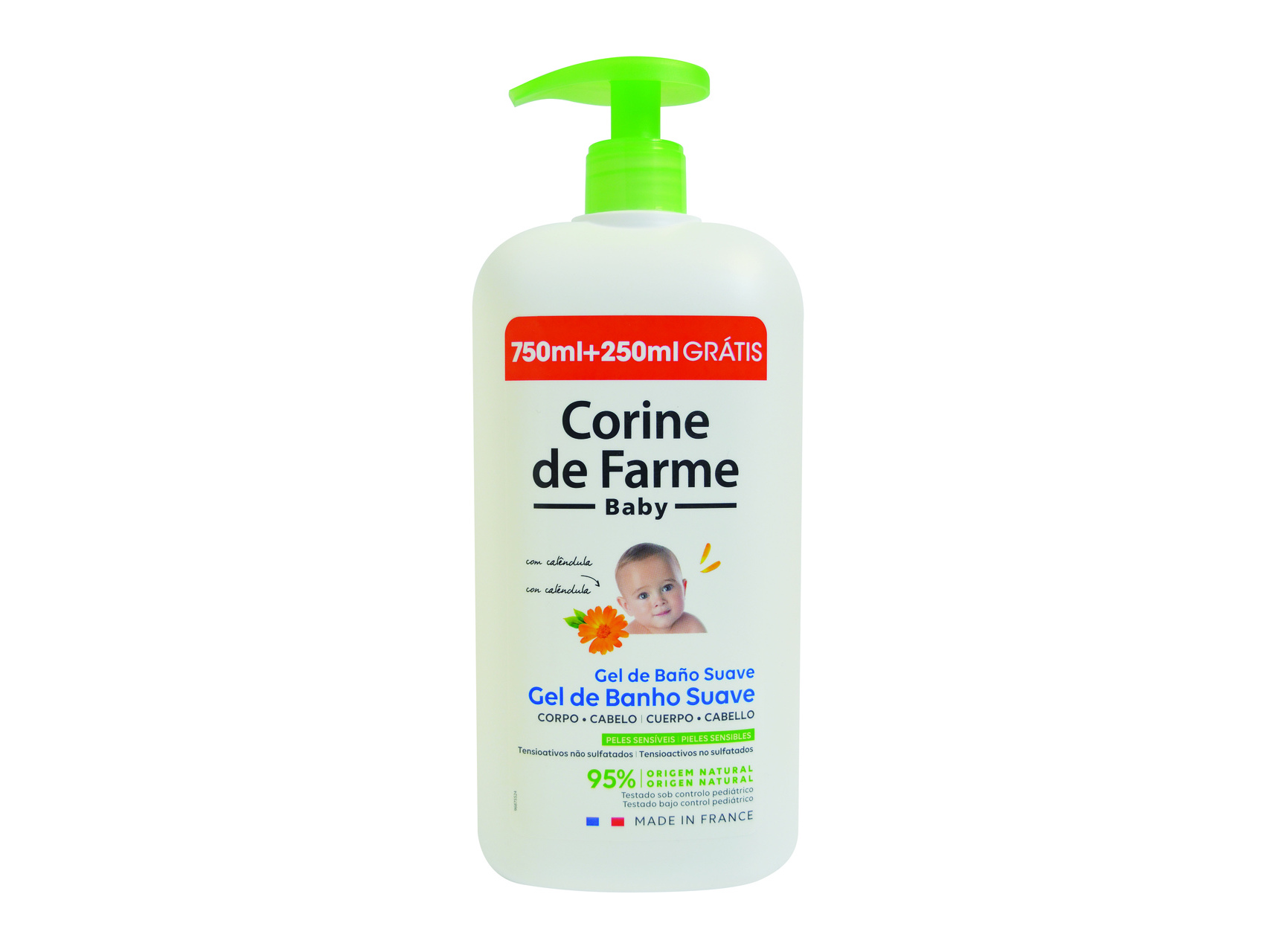 Banho Bebé Corine Farme Peles Sens 750+250 Ml