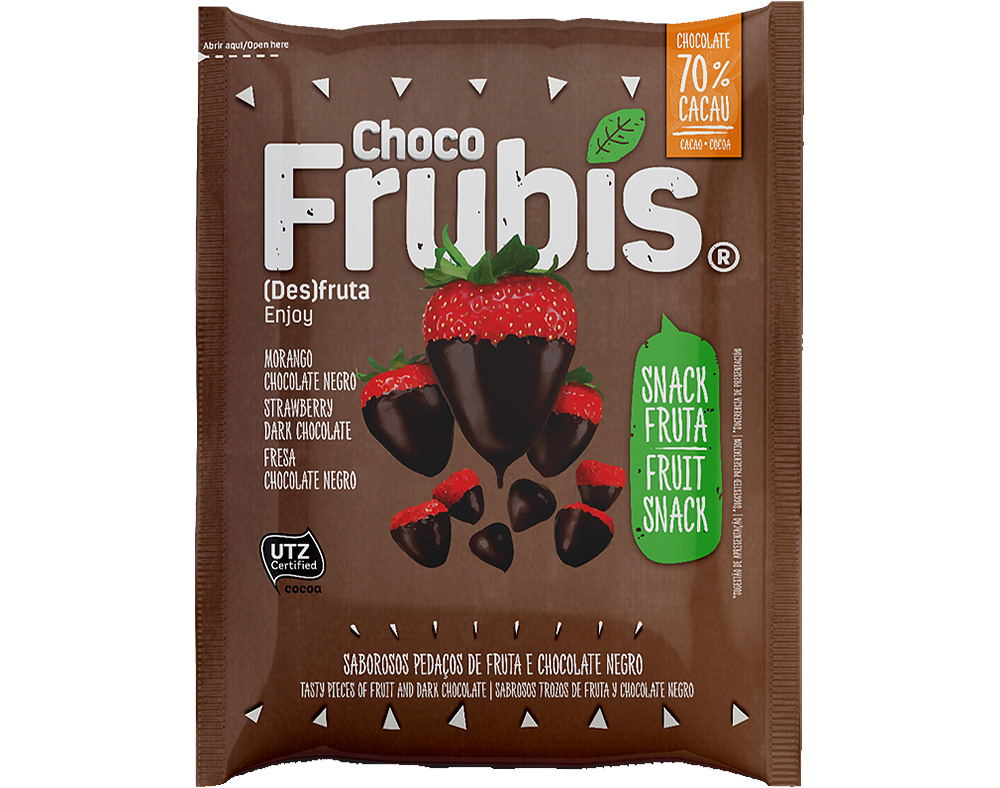 Morango Frubis Chocolate Negro 25 G