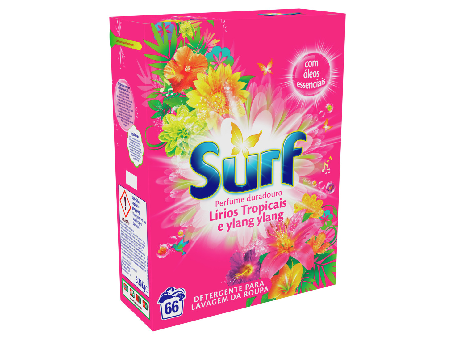 Detergente Roupa Máquina Pó Surf Tropical 66d