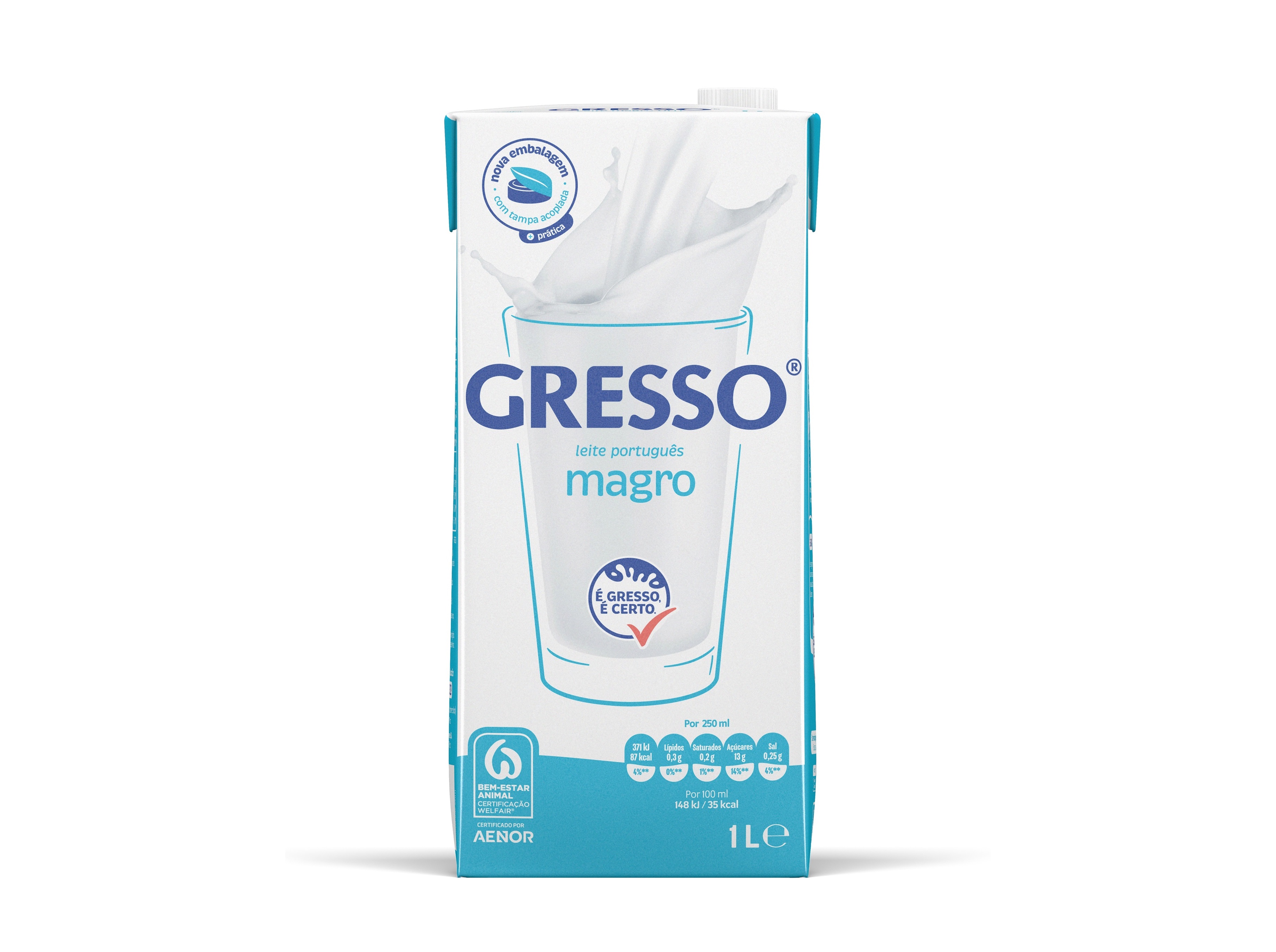 Leite Uht Gresso Magro 1l