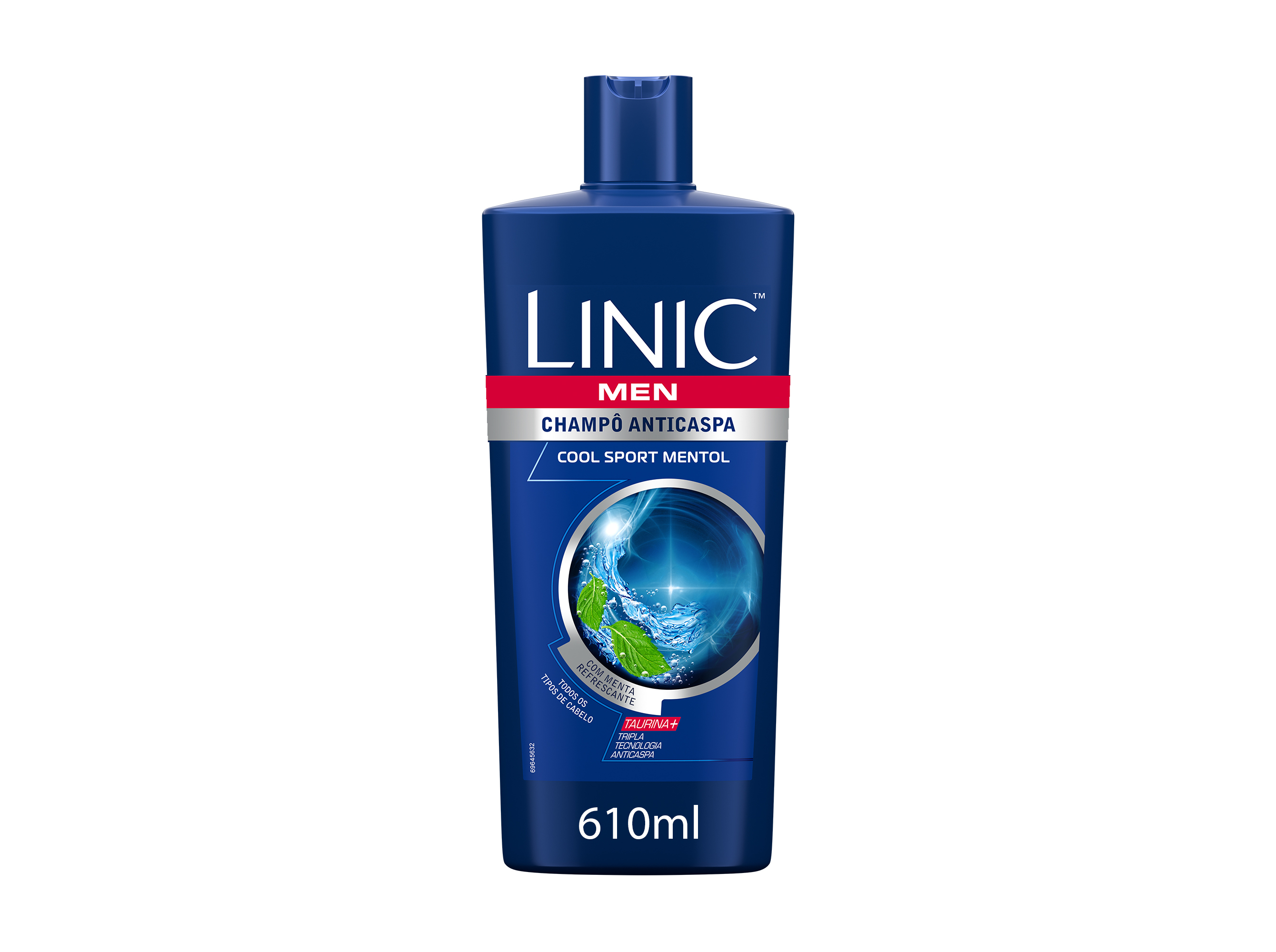 Champô Anti-caspa Linic Men Cool Sport Mentol 610ml