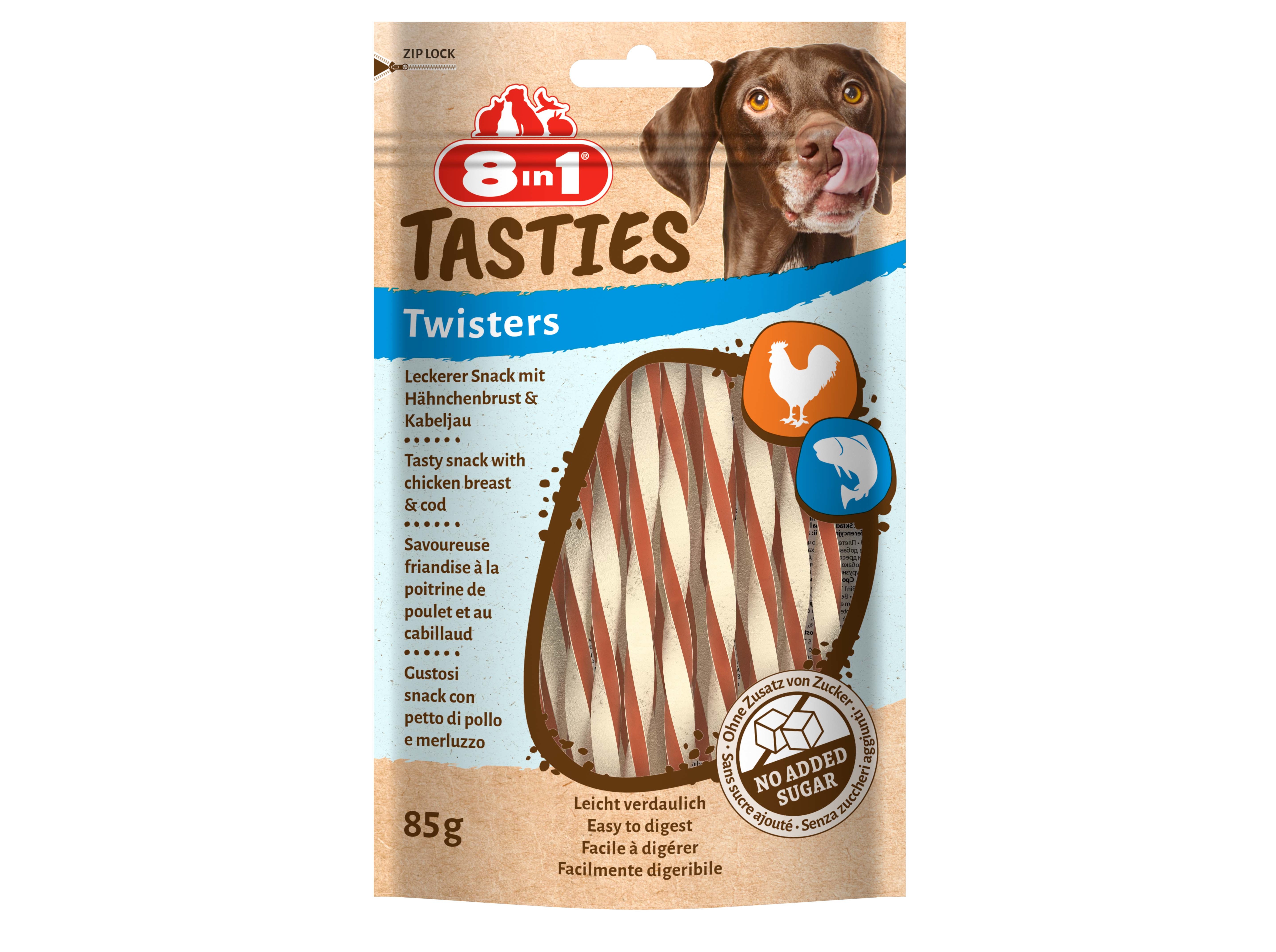 Snacks Cão 8in1 Twisters 85g