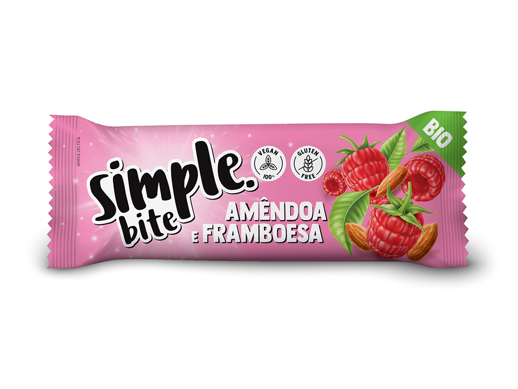 Barra Simple Amêndoa Framboesa Bio Bite 35g