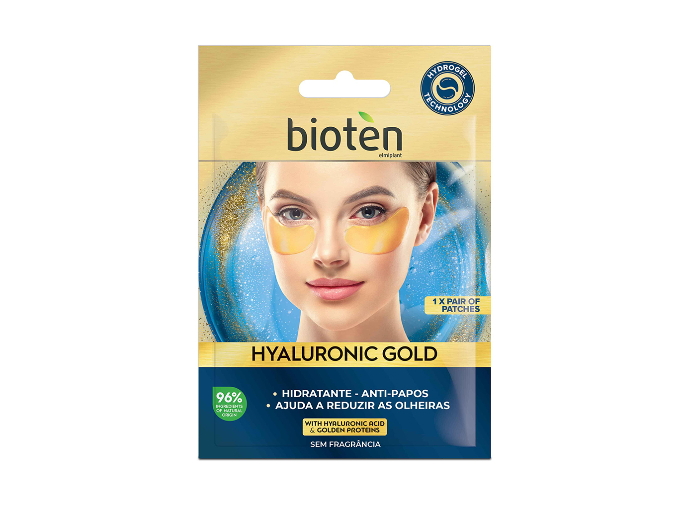 Patches Olhos Bioten Hyaluronic Gold 2un