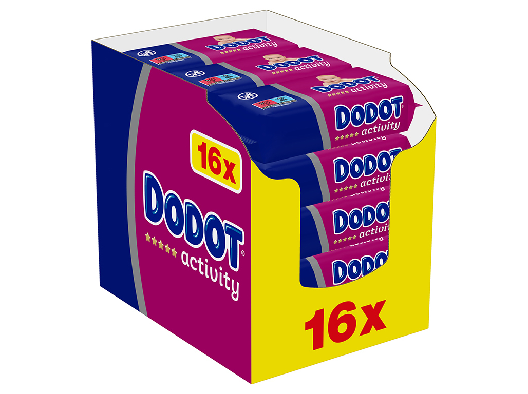 Toalhitas DODOT Box Activity XXL (16 x 54 un.)