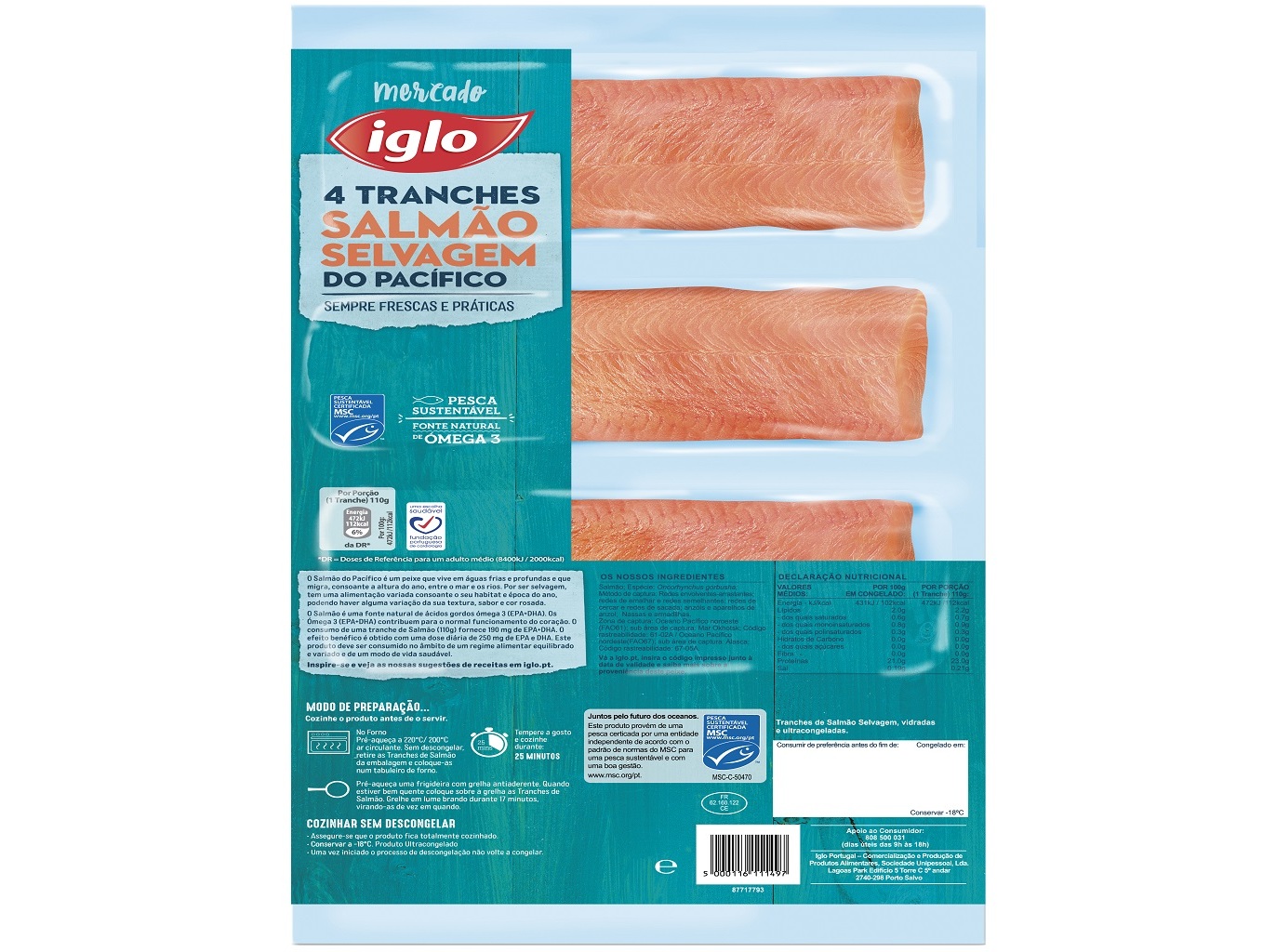 Tranches Iglo Salmão Selvagem 440g