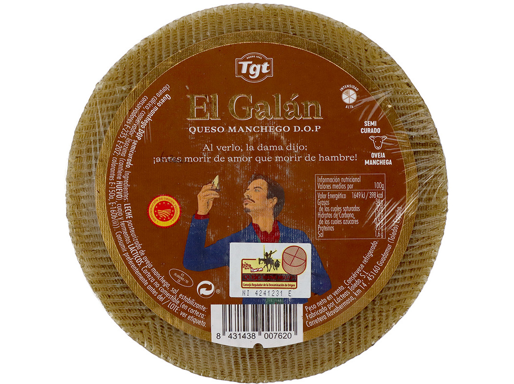 Queijo Manchego Dop Semi Curado El Galán Kg