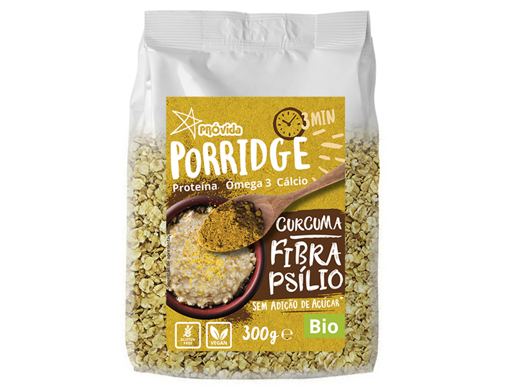 Papas De Aveia Bio Provida Curcuma&fibrapsílio 300g