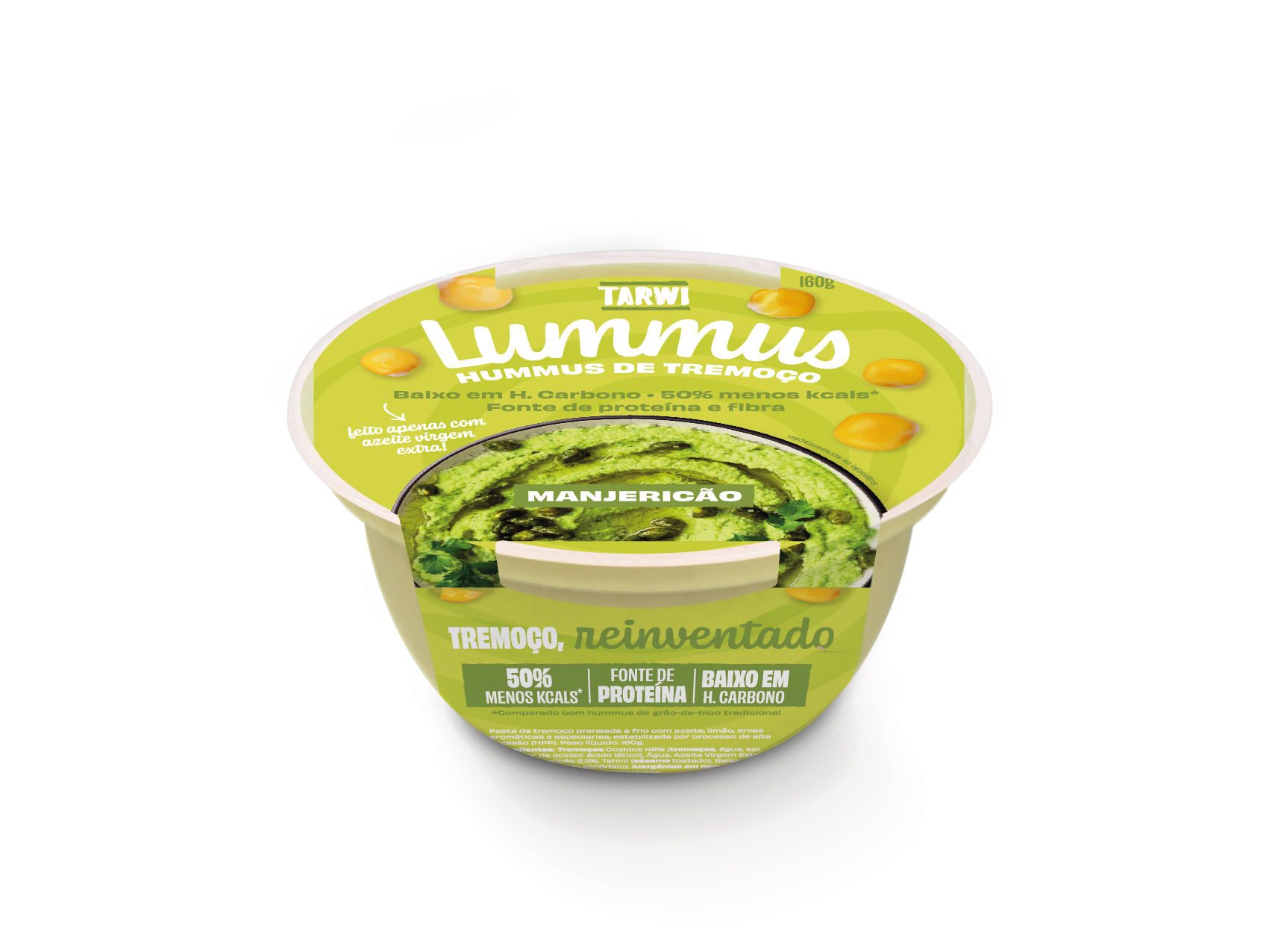 Hummus De Tremoço Tarwi Manjericão 160g