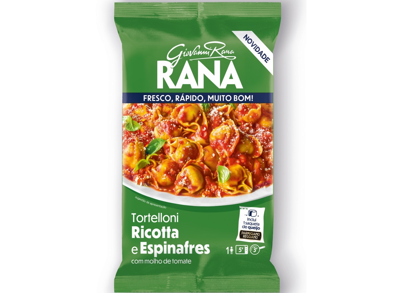 Kit Tortellini Rana Ricotta E Espinafres 440g