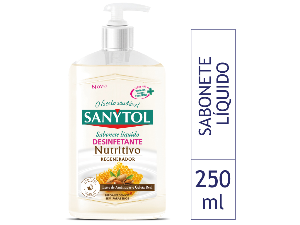 Sabonete Sanytol Líquido Desinfetante Nutritivo 250ml