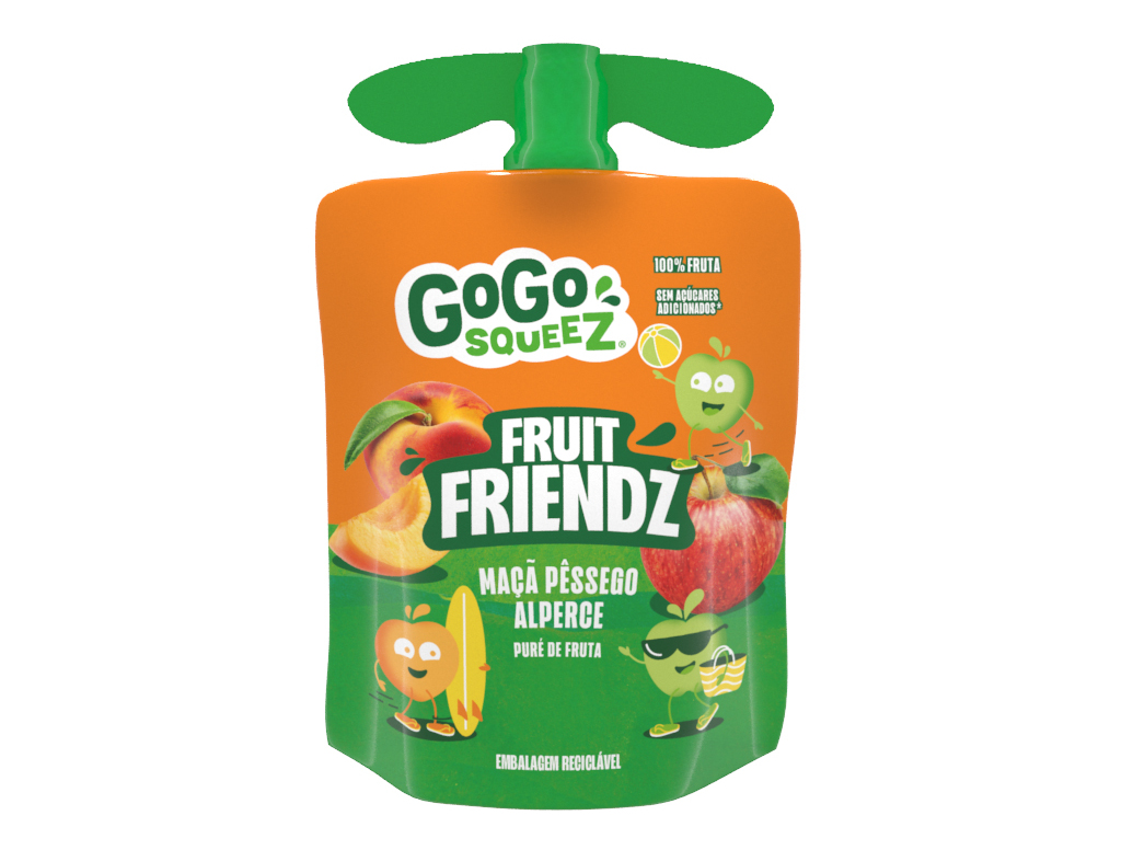 Saqueta Fruta Go Go Squeez Pessego Alperce 90g